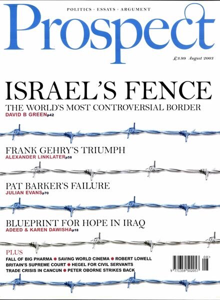Prospect Magazine – August 2003 Cover