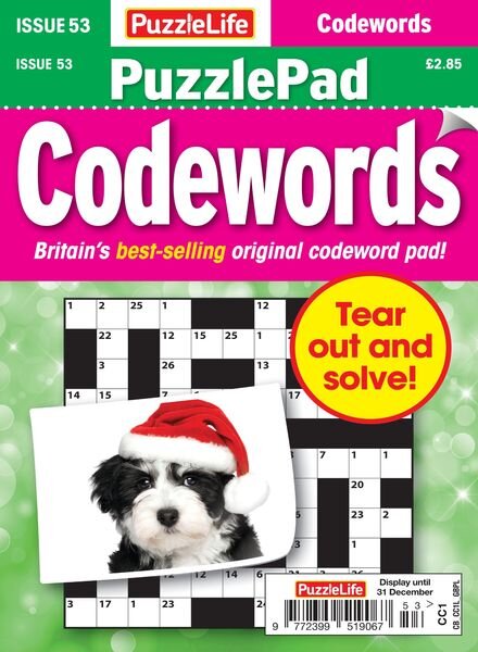 PuzzleLife PuzzlePad Codewords – 03 December 2020 Cover