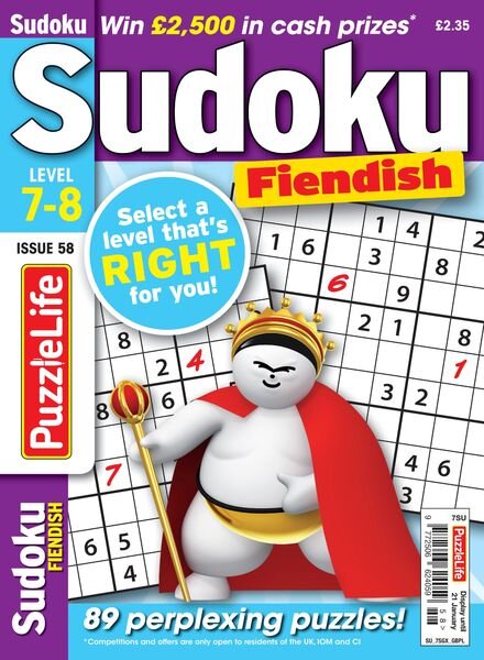 PuzzleLife Sudoku Fiendish – 01 December 2020 Cover
