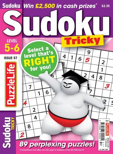 PuzzleLife Sudoku Tricky – December 2020 Cover