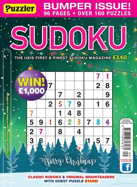Puzzler Sudoku – November 2020 Cover