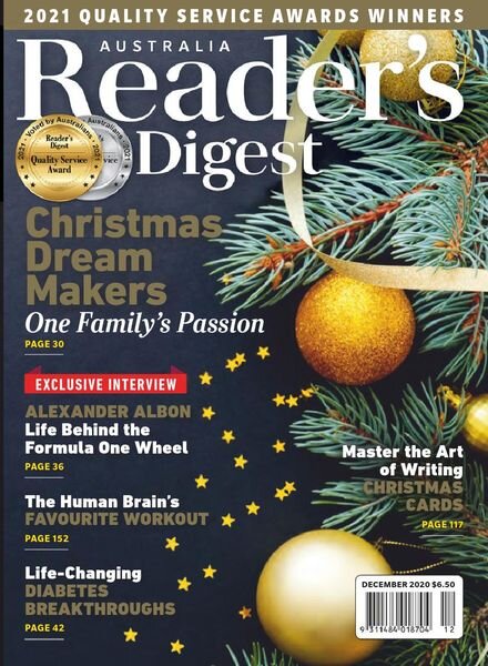 Reader’s Digest Australia & New Zealand – December 2020 Cover