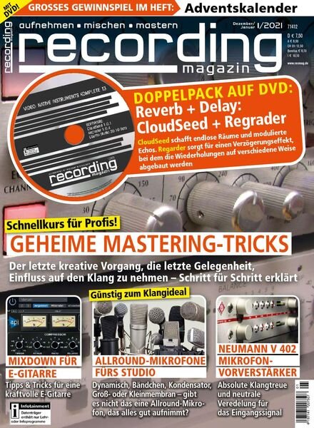 Recording Magazin – Dezember 2020 – Januar 2021 Cover