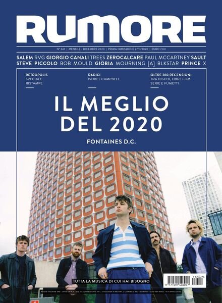 Rumore – Dicembre 2020 Cover