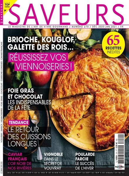 Saveurs France – Decembre 2020 – Janvier 2021 Cover