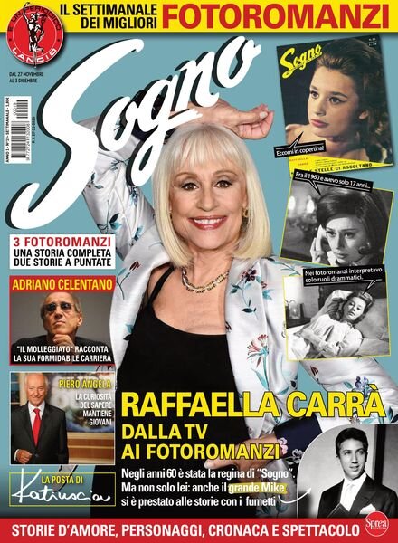 Sogno – 27 novembre 2020 Cover