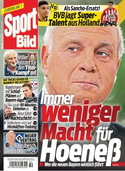 SPORT BILD – 09 Dezember 2020 Cover