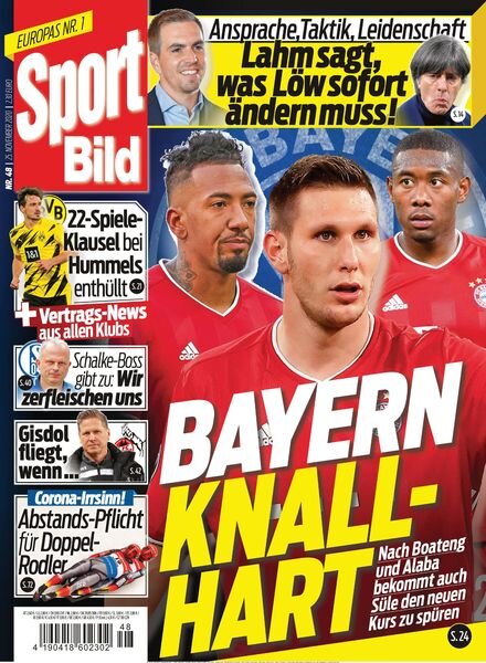 SPORT BILD – 25 November 2020 Cover