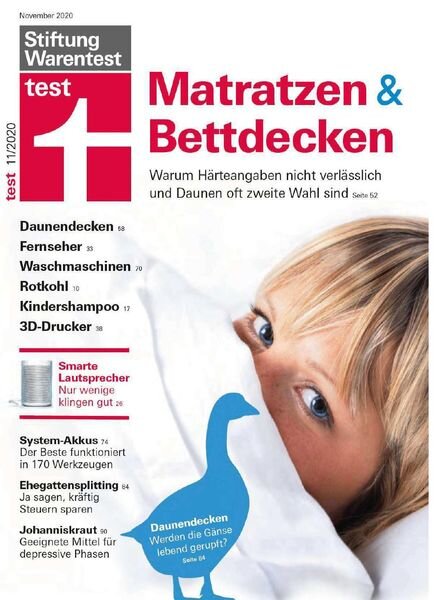 Stiftung Warentest Test – November 2020 Cover