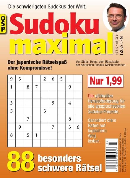 Sudoku Maximal – Nr.1 2021 Cover
