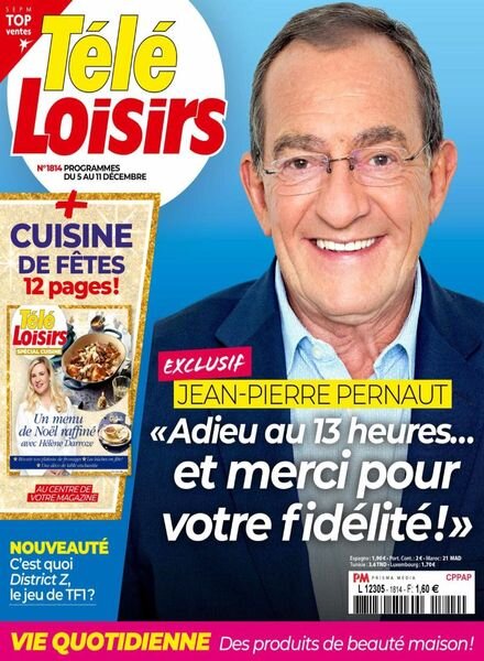 Tele Loisirs – 30 Novembre 2020 Cover