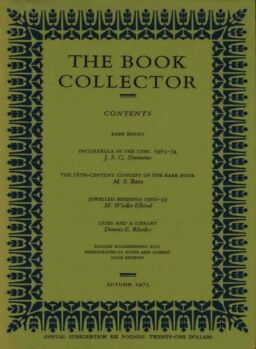 The Book Collector – Autumn 1975