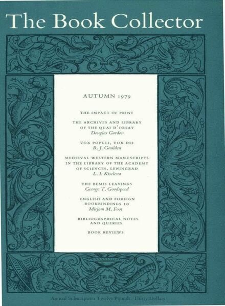 The Book Collector – Autumn 1979 Cover