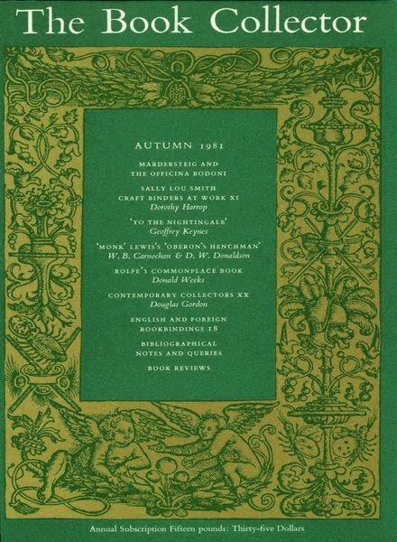 The Book Collector – Autumn 1981 Cover