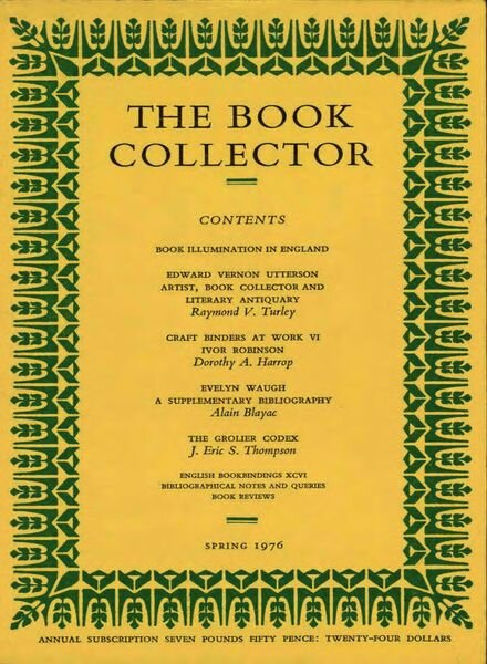 The Book Collector – Spring 1976 Cover