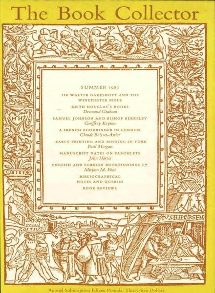 The Book Collector – Summer 1981 Cover