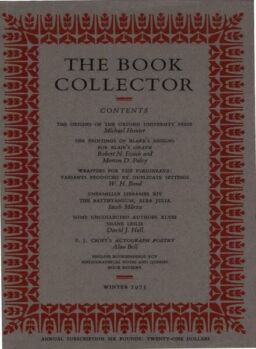 The Book Collector – Winter 1975