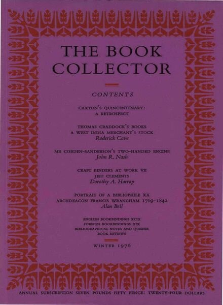 The Book Collector – Winter 1976 Cover