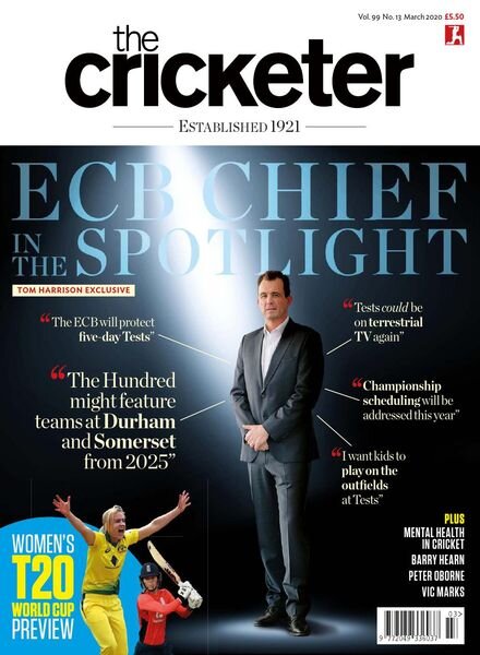 The Cricketer Magazine – March 2020 Cover
