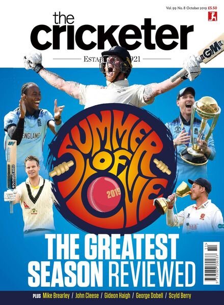 The Cricketer Magazine – October 2019 Cover