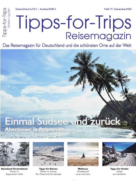 Tipps for Trips – Dezember 2020 Cover