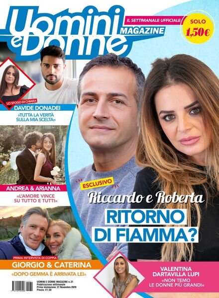 Uomini e Donne magazine – 27 novembre 2020 Cover