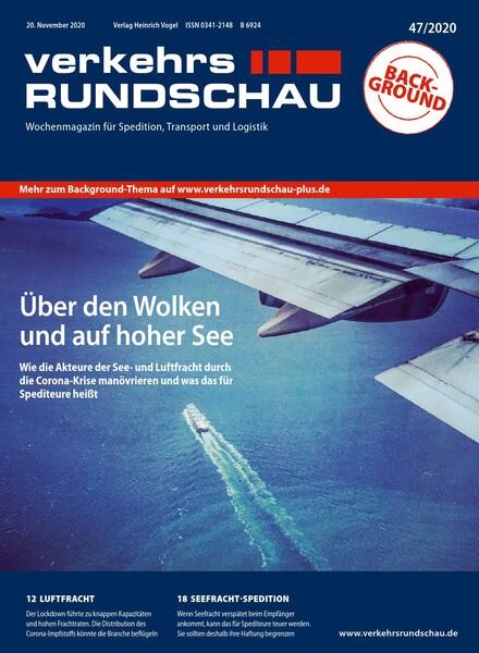 VerkehrsRundschau – 16 November 2020 Cover
