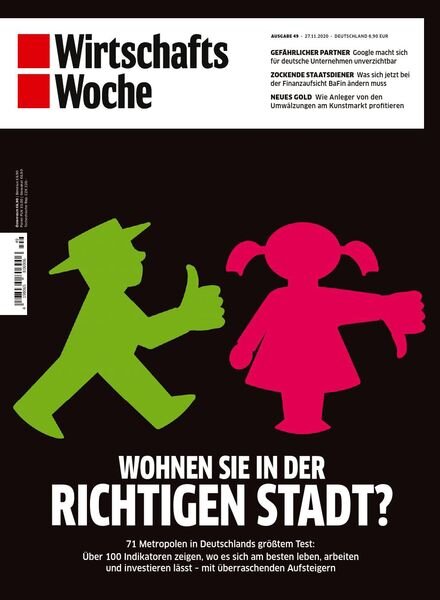 Wirtschaftswoche – 27 November 2020 Cover