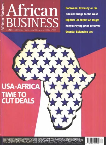African Business English Edition – July 2003 Cover