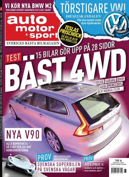 Auto Motor & Sport Sverige – 29 februari 2016 Cover