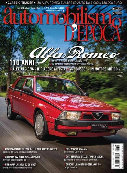Automobilismo d’Epoca – Agosto 2020 Cover