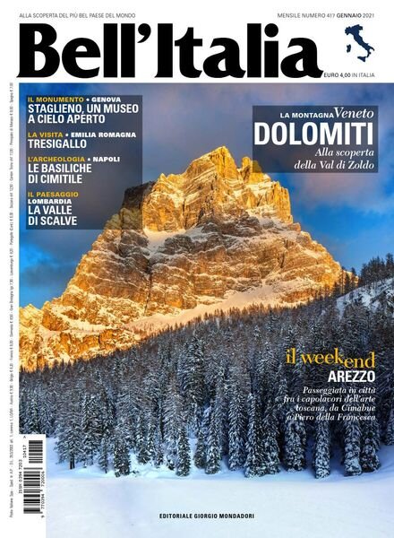 Bell’Italia – Gennaio 2021 Cover