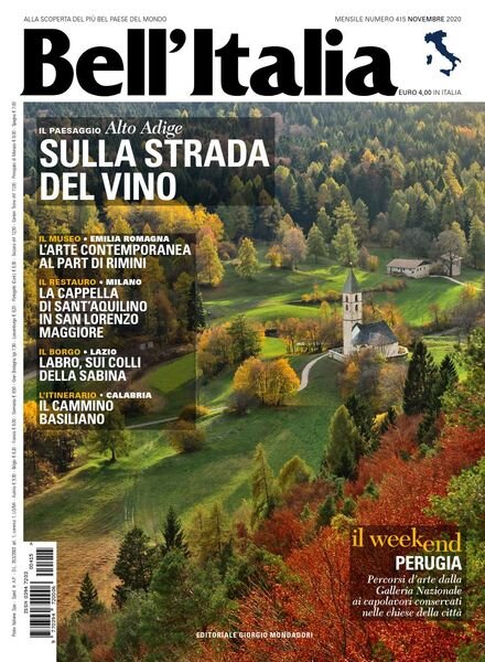 Bell’Italia – Novembre 2020 Cover