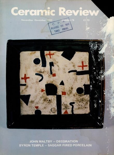 Ceramic Review – November – December 1982 Cover