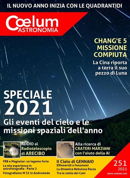 Coelum Astronomia – Numero 251 2021 Cover