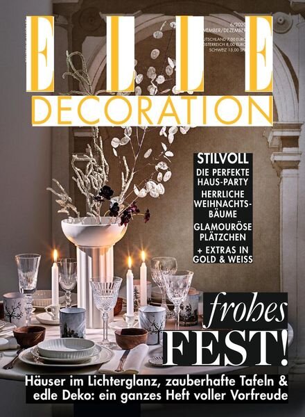 Elle Decoration Germany – November-Dezember 2020 Cover