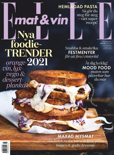 Elle Mat & Vin – januari 2021 Cover
