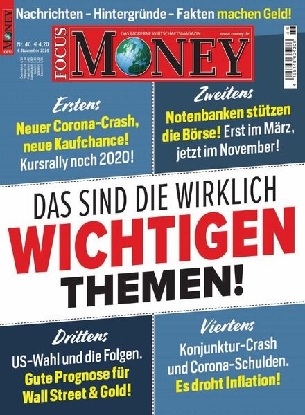 FOCUS-MONEY – 04 November 2020 Cover
