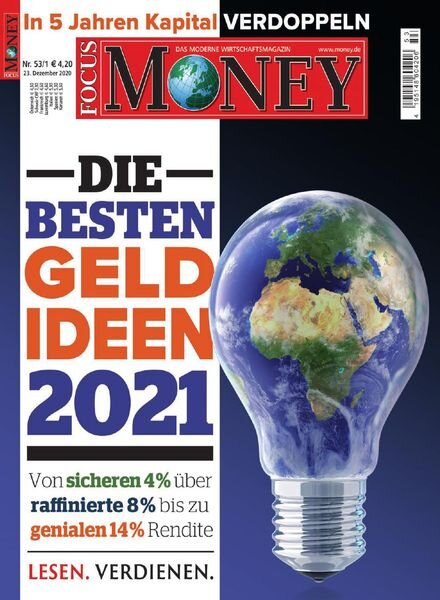 FOCUS MONEY – 23 Dezember 2020 Cover