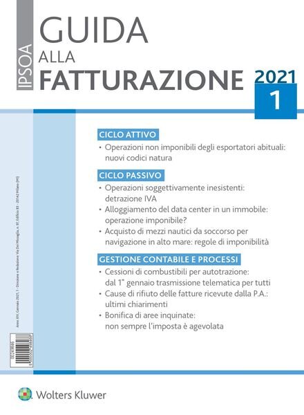 Guida alla Fatturazione – Gennaio 2021 Cover
