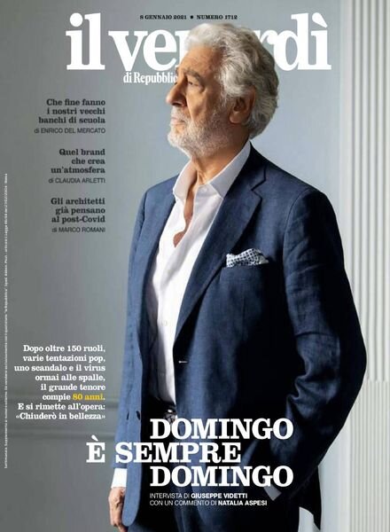 Il Venerdi di Repubblica – 8 Gennaio 2021 Cover