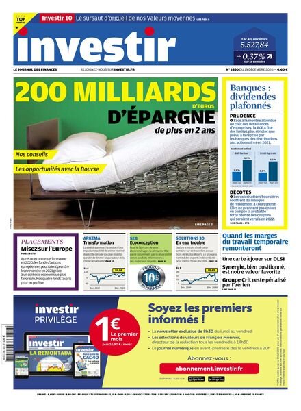 Investir – 19 Decembre 2020 Cover