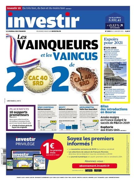 Investir – 2 Janvier 2021 Cover