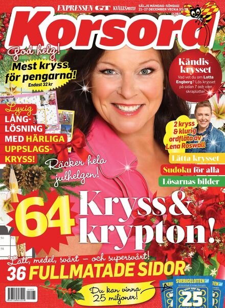 Korsord – 21 december 2020 Cover