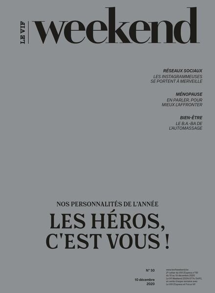 Le Vif Weekend – 10 Decembre 2020 Cover
