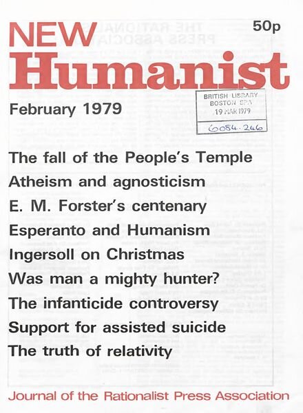 New Humanist – February 1979 Cover