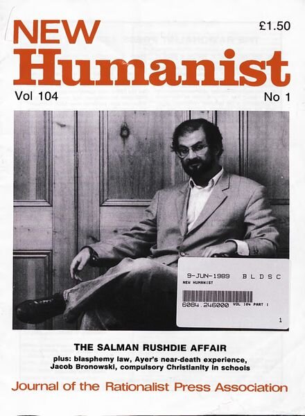New Humanist – May 1989 Cover
