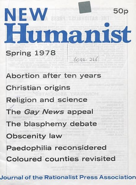 New Humanist – Spring 1978 Cover