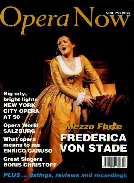 Opera Now – April 1993 Cover