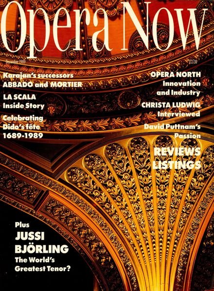 Opera Now – December 1989 Cover